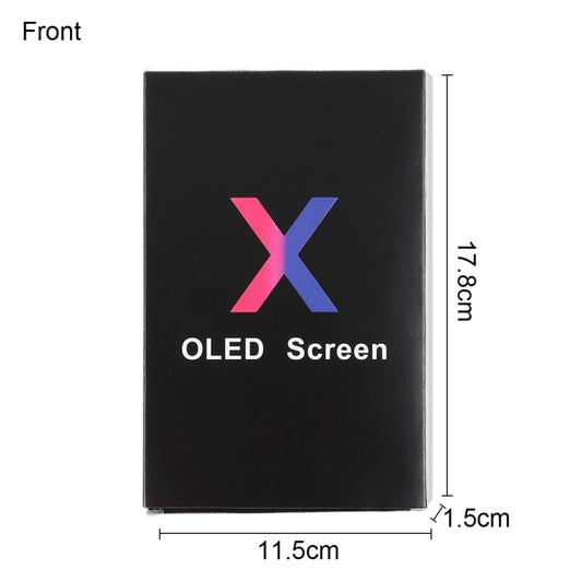 50 PCS Cardboard Packaging Black Box for iPhone X LCD Screen, Packaging Box for X OLED