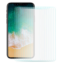 Für iPhone X, 10 Stück ENKAY 0,26 mm, Härte 9H, 2,5D, gebogene Displayfolie aus gehärtetem Glas, für X (0,26 mm)