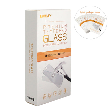 For iPhone X 10pcs ENKAY 0.26mm 9H Hardness 2.5D Curved Tempered Glass Screen Film, For X(0.26mm)