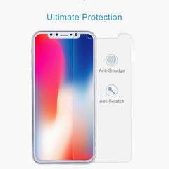 For iPhone X 9H Surface Hardness 2.5D Transparent Tempered Glass Front + Back Screen Protector