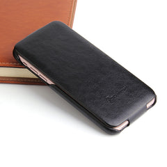 For iPhone X / XS Fierre Shann Retro Oil Wax Texture Vertical Flip PU Leather Case, For iPhone X / XS