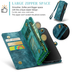 Für iPhone X / XS CaseMe-008 TPU + PC Magnetische Absorption Abnehmbare Rückabdeckung Horizontal Flip Ledertasche mit Halter &amp; Kartenfächer &amp; Reißverschluss-Geldbörse &amp; Bilderrahmen