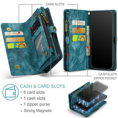 Für iPhone X / XS CaseMe-008 TPU + PC Magnetische Absorption Abnehmbare Rückabdeckung Horizontal Flip Ledertasche mit Halter &amp; Kartenfächer &amp; Reißverschluss-Geldbörse &amp; Bilderrahmen