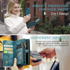 Für iPhone X / XS CaseMe-008 TPU + PC Magnetische Absorption Abnehmbare Rückabdeckung Horizontal Flip Ledertasche mit Halter &amp; Kartenfächer &amp; Reißverschluss-Geldbörse &amp; Bilderrahmen
