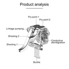 W6 Double Press Eat Chicken Mobile Phone Trigger Shooting Controller Button Handle, W6