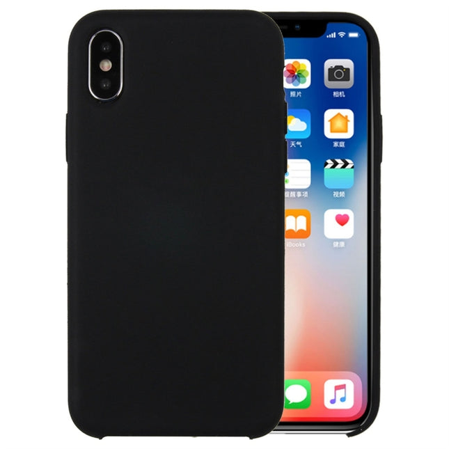 Funda protectora trasera a prueba de caídas de silicona líquida + PC de color puro para iPhone X/XS, para X, X, iPhone X