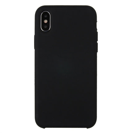 For iPhone X / XS Pure Color Liquid Silicone + PC Dropproof Protective Back Cover Case, For X, X