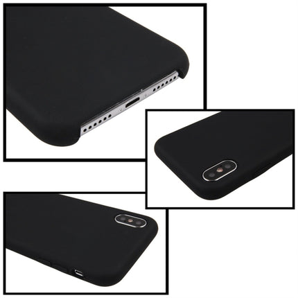 For iPhone X / XS Pure Color Liquid Silicone + PC Dropproof Protective Back Cover Case, For X, X