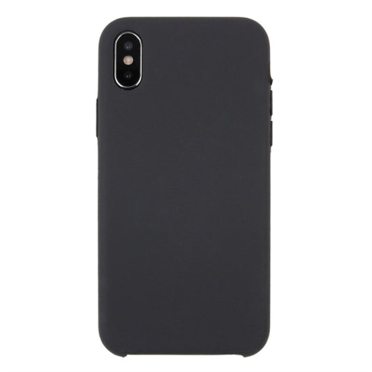 For iPhone X / XS Pure Color Liquid Silicone + PC Dropproof Protective Back Cover Case, For X, X, iPhone X