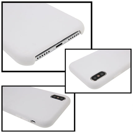 For iPhone X / XS Pure Color Liquid Silicone + PC Dropproof Protective Back Cover Case, For X, X