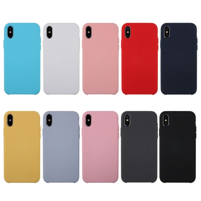 Funda protectora trasera a prueba de caídas de silicona líquida + PC de color puro para iPhone X/XS, para X, X, iPhone X