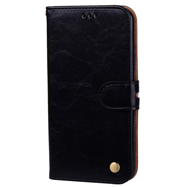 For iPhone X / XS Business Style Oil Wax Texture Horizontal Flip Leather Case with Holder & Card Slots & Wallet, For iPhone X
