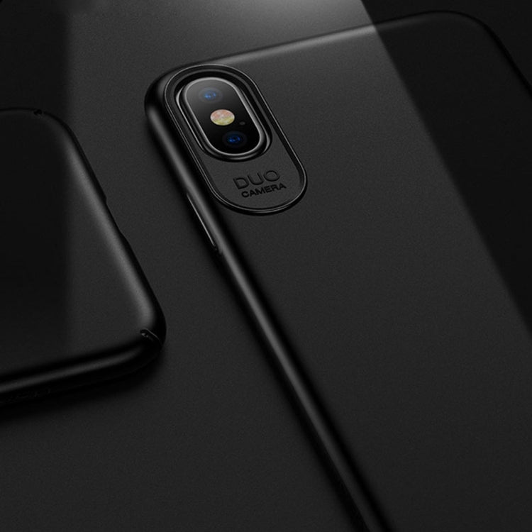 Funda protectora trasera a prueba de golpes con superficie de pintura al óleo para PC USAMS Jay Series para iPhone X/XS