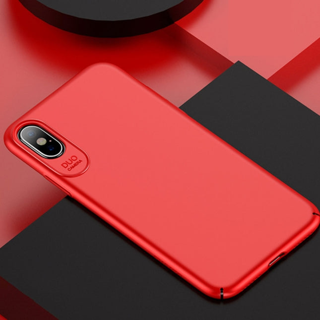 Funda protectora trasera a prueba de golpes con superficie de pintura al óleo para PC USAMS Jay Series para iPhone X/XS