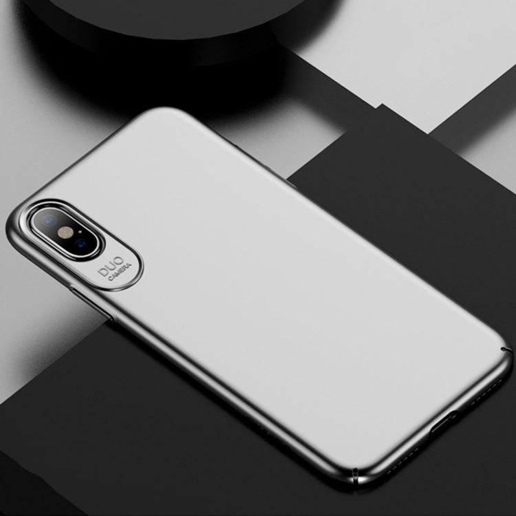 Funda protectora trasera a prueba de golpes con superficie de pintura al óleo para PC USAMS Jay Series para iPhone X/XS
