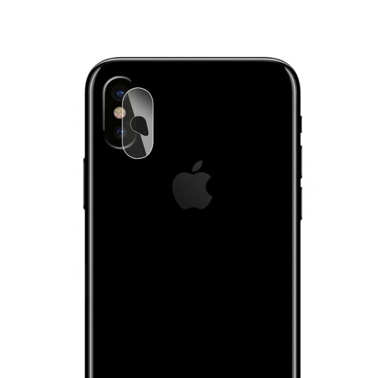 For iPhone X ENKAY Hat-Prince 0.2mm 9H Hardness 2.15D Curved Explosion-proof Rear Camera Lens Protector Tempered Glass Protective Film, iPhone X with Hole