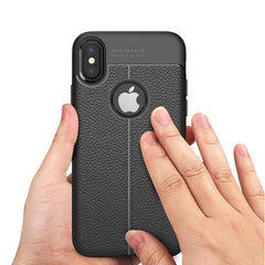 Für iPhone X / XS Litchi Texture TPU Schutzhülle für die Rückseite, für X