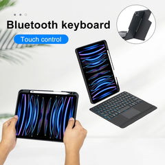 T11-AS Für iPad Air 5/4 10.9/Pro 11 2022&amp;2021&amp;2020&amp;2018 Touch-Hintergrundbeleuchtung Split-Typ Bluetooth-Tastatur Lederhülle, T11-AS