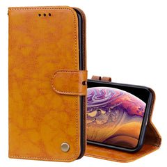 For iPhone XS Max Business Style Oil Wax Texture Horizontal Flip Leather Case with Holder & Card Slots & Wallet, For iPhone XS Max