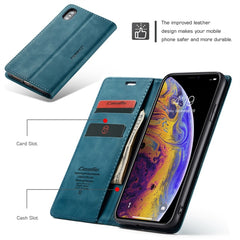 For iPhone XS Max CaseMe-013 Multifunctional Retro Frosted Horizontal Flip Leather Case with Card Slot & Holder & Wallet, For iPhone XS Max