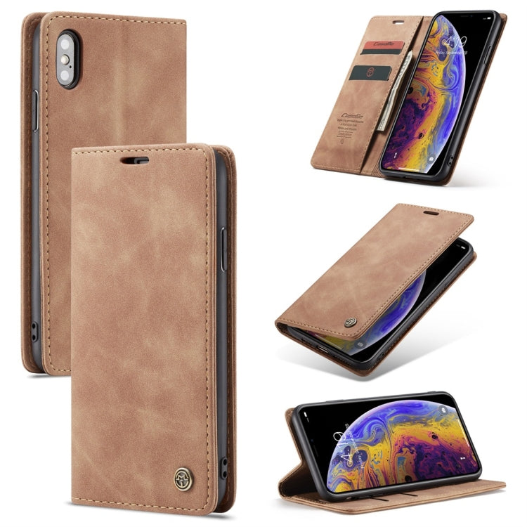 Für iPhone XS Max CaseMe-013 Multifunktionale Retro Frosted Horizontal Flip Ledertasche mit Kartensteckplatz &amp; Halter &amp; Geldbörse, Für iPhone XS Max
