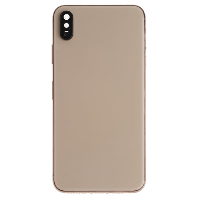 Battery Back Cover Assembly (with Side Keys & Speaker Ringer Buzzer & Motor & Camera Lens & Card Tray & Power Button + Volume Button + Charging Port + Signal Flex Cable & Wireless Charging Module) for iPhone XS Max, For iPhone XS Max (Full Assembly)   ...
