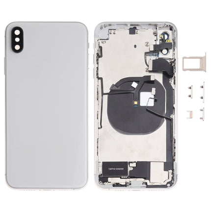 Battery Back Cover Assembly (with Side Keys & Speaker Ringer Buzzer & Motor & Camera Lens & Card Tray & Power Button + Volume Button + Charging Port + Signal Flex Cable & Wireless Charging Module) for iPhone XS Max, For iPhone XS Max (Full Assembly)   ...