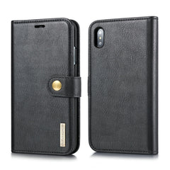 For iPhone XS Max DG.MING Crazy Horse Texture Flip Detachable Magnetic Leather Case with Holder & Card Slots & Wallet, iPhone XS Max, For iPhone XS Max