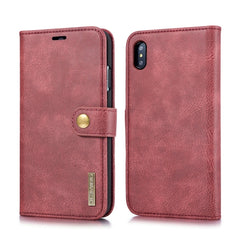 For iPhone XS Max DG.MING Crazy Horse Texture Flip Detachable Magnetic Leather Case with Holder & Card Slots & Wallet, iPhone XS Max, For iPhone XS Max