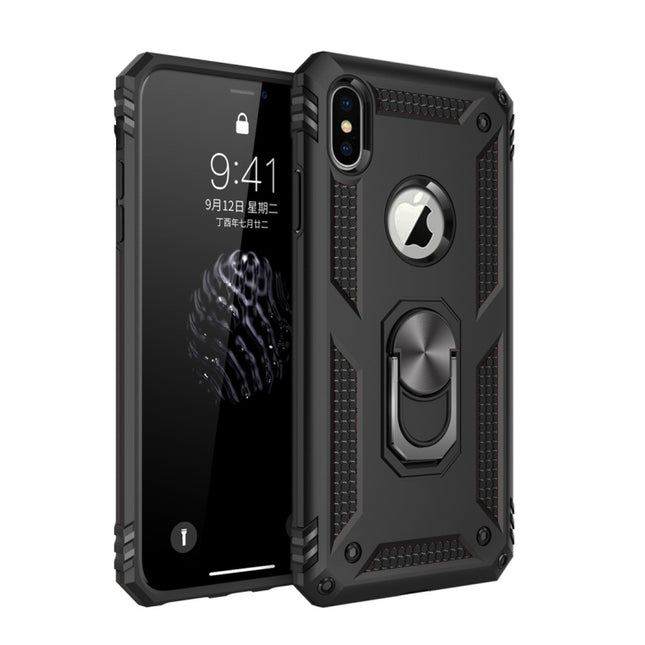 Para iPhone XS Max Armor Funda protectora a prueba de golpes de TPU + PC con soporte giratorio de 360 ​​grados, para iPhone XS Max