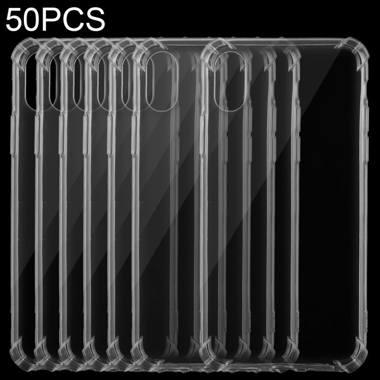 For iPhone XS Max 50 PCS Ultrathin Transparent TPU Soft Protective Case