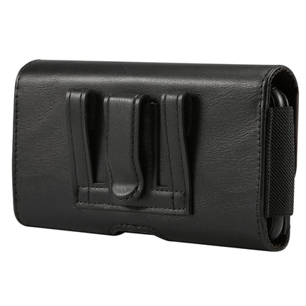 Lammleder Gummiband Herren 5,7-6,0 Zoll Handy Universal Hängende Taille Ledertasche mit Kartensteckplatz, für iPhone XS Max / 8 Plus / 7 Plus / Honor 8X und andere 5,7-6,0 Zoll Handys