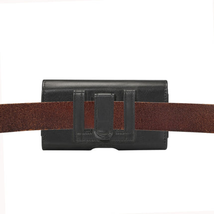 Lammleder Gummiband Herren 5,7-6,0 Zoll Handy Universal Hängende Taille Ledertasche mit Kartensteckplatz, für iPhone XS Max / 8 Plus / 7 Plus / Honor 8X und andere 5,7-6,0 Zoll Handys