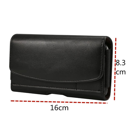 Lammleder Gummiband Herren 5,7-6,0 Zoll Handy Universal Hängende Taille Ledertasche mit Kartensteckplatz, für iPhone XS Max / 8 Plus / 7 Plus / Honor 8X und andere 5,7-6,0 Zoll Handys