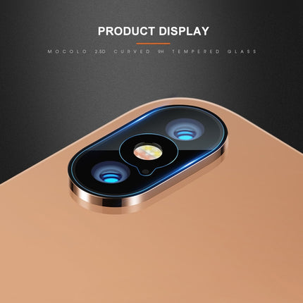 Para iPhone XS Max mocolo 0,15 mm 9H 2.5D Película de vidrio templado para lente de cámara trasera con borde redondo, iPhone XS Max