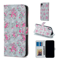 For iPhone XR Butterfly Love Flower Pattern Horizontal Flip Leather Case with Holder & Card Slots & Photo Frame & Wallet, iPhone XR