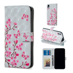 For iPhone XR Butterfly Love Flower Pattern Horizontal Flip Leather Case with Holder & Card Slots & Photo Frame & Wallet, iPhone XR