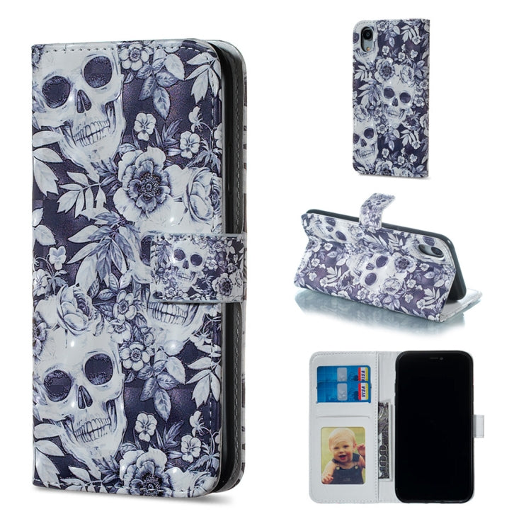 For iPhone XR Butterfly Love Flower Pattern Horizontal Flip Leather Case with Holder & Card Slots & Photo Frame & Wallet, iPhone XR