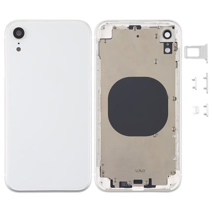 Back Housing Cover with Camera Lens & SIM Card Tray & Side Keys for iPhone XR, For iPhone XR (with Side Keys)