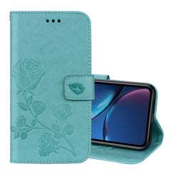 For iPhone XR Rose Embossed Horizontal Flip PU Leather Case,  with Holder & Card Slots & Wallet, For XR