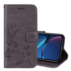 For iPhone XR Rose Embossed Horizontal Flip PU Leather Case,  with Holder & Card Slots & Wallet, For XR