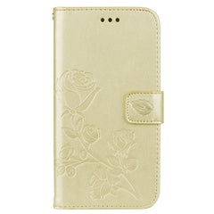 For iPhone XR Rose Embossed Horizontal Flip PU Leather Case,  with Holder & Card Slots & Wallet, For XR