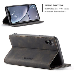 Für iPhone XR CaseMe-013 Multifunktionale Retro Frosted Horizontal Flip Ledertasche mit Kartensteckplatz &amp; Halter &amp; Geldbörse, Für iPhone XR