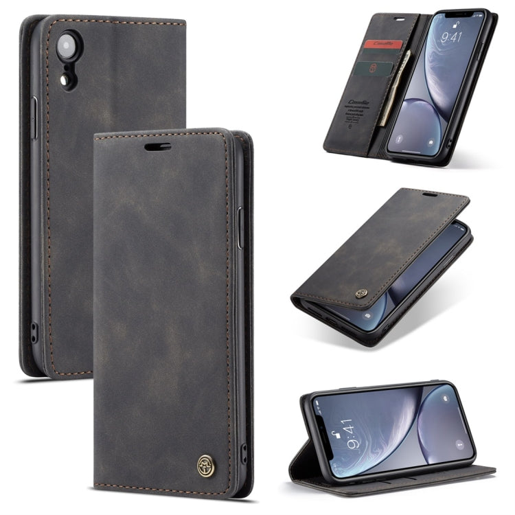 Für iPhone XR CaseMe-013 Multifunktionale Retro Frosted Horizontal Flip Ledertasche mit Kartensteckplatz &amp; Halter &amp; Geldbörse, Für iPhone XR