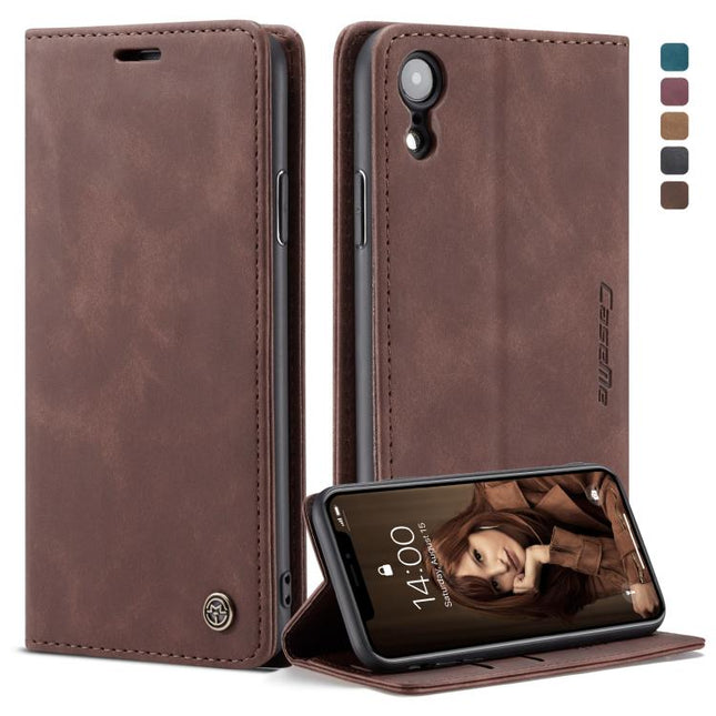 For iPhone XR CaseMe-013 Multifunctional Retro Frosted Horizontal Flip Leather Case with Card Slot & Holder & Wallet, For iPhone XR