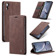 Für iPhone XR CaseMe-013 Multifunktionale Retro Frosted Horizontal Flip Ledertasche mit Kartensteckplatz &amp; Halter &amp; Geldbörse, Für iPhone XR