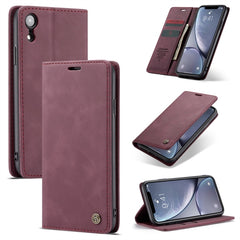 For iPhone XR CaseMe-013 Multifunctional Retro Frosted Horizontal Flip Leather Case with Card Slot & Holder & Wallet, For iPhone XR