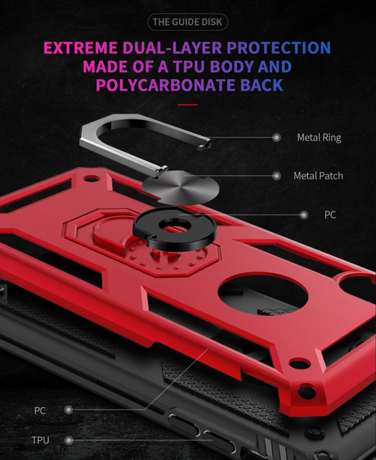 For iPhone XR Sergeant Armor Shockproof TPU + PC Protective Case with 360 Degree Rotation Holder