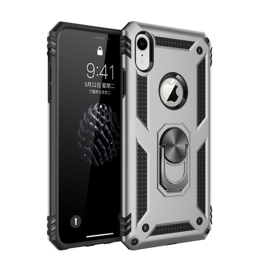 For iPhone XR Sergeant Armor Shockproof TPU + PC Protective Case with 360 Degree Rotation Holder