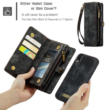 Für iPhone XR CaseMe Abnehmbare multifunktionale horizontale Flip-Ledertasche mit Kartensteckplatz &amp; Halter &amp; Reißverschluss-Geldbörse &amp; Bilderrahmen, Für iPhone XR, Für iPhone XR
